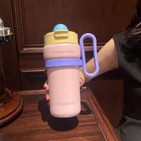 Taza térmica de doble bebida de 900ml, taza con pajita de gran capacidad de acero inoxidable, cómoda Taza Termo portátil que mantiene el frío y el calor - details 16