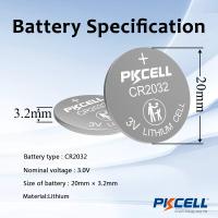 50 Piezas de Pilas de Botón CR2032 3V - PKCELL, Compatibles con Relojes, Computadoras, Juguetes y Más (Incluye Modelos 5004LC, KL2032, SB-T15) - details 0