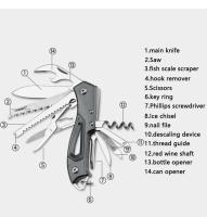 Cuchillo de Camping Portátil Plegable Multifuncional Helvético para Exteriores Herramienta de Combinação Para Frutas Cuchillo de Ejército - details 10