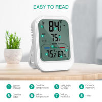 ORIA-termómetro Digital inalámbrico para exteriores, higrómetro, Sensor de temperatura interior para el hogar, oficina, jardines - details 1