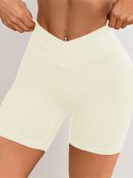 V Cross Cintura Yoga para Mujer Sensación Desnuda Entrenamiento 3.5 Running Fiess Pantalones Cortos Deportivos - details 13