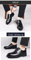 Zapatos de cuero de vaca de primera calidad Mocasines negros para hombres con cordones hechos a mano Calzado formal de negocios británico - details 10
