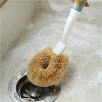 Cepillo de Limpieza de Ollas de Coco Palma de Seda Herramienta de Limpieza Doméstica Duradera para Descontaminación - details 1