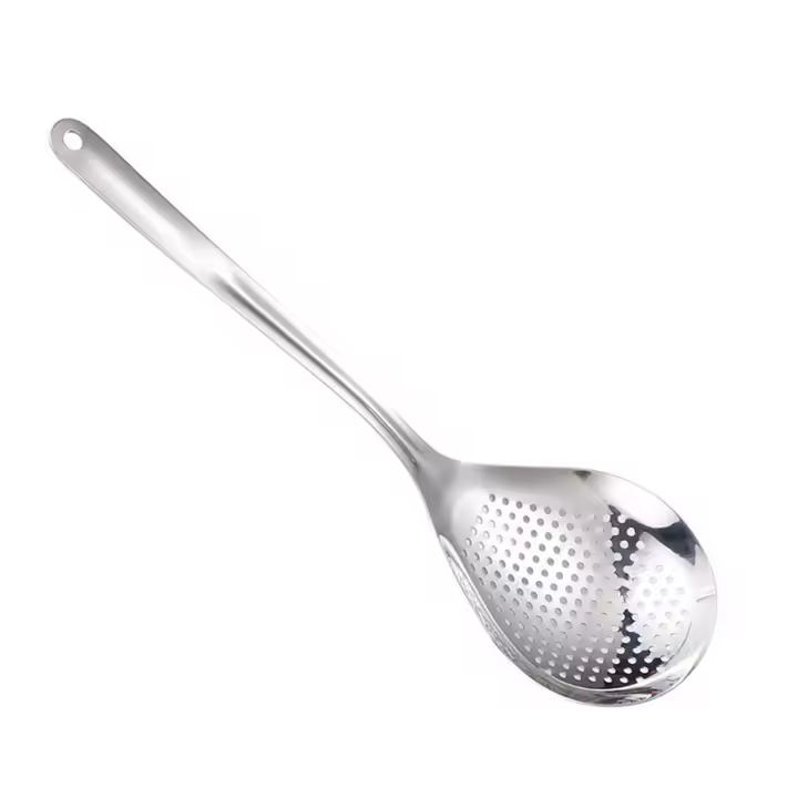 Cuchara de Colador de Acero Inoxidable Fácil de Drenar Líquidos Cocina Versátil - 1