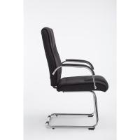 Tapizada En Tela & con Base De Metal I Silla De Conferencia con Reposabrazos, Color:Negro/Negro - details 36