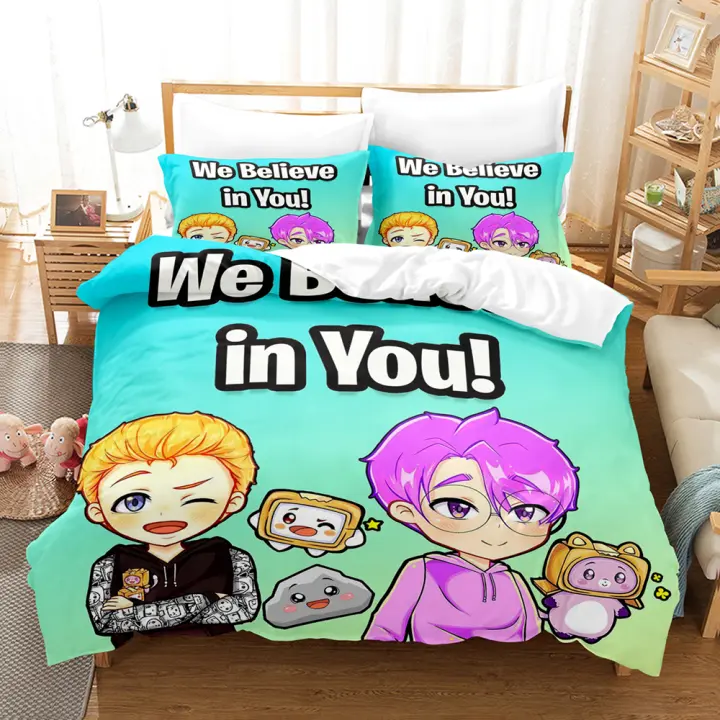Juego de cama Lankybox 3D, funda nórdica con funda de almohada, ropa de cama doble Queen King, ropa de cama - 1