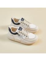 Zapatos blancos pequeños de verano 2025, nuevos, estilo femenino, para estudiantes, con suela gruesa, realzando, casuales, estilo skate, para calle. - details 3