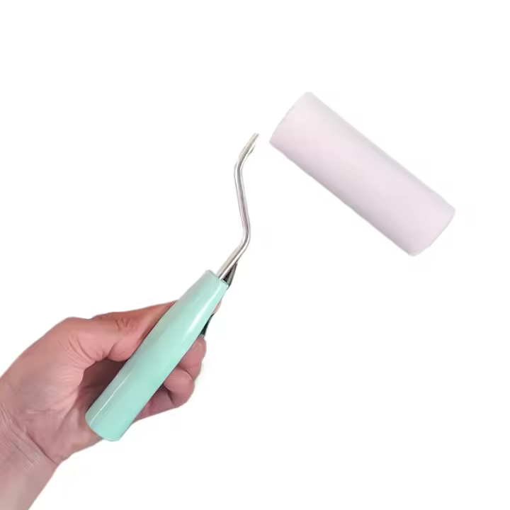 Juego de 1 cepillo de rodillo de esponja de plástico con 10 cepillos de esponja diferentes, ideal para pintura, arte de pared y decoración, perfecto para principiantes y profesionales, herramientas de pintura artística |   cepillos de esponja |   Rodillo - 1