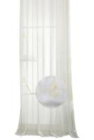Cortina de tela semitransparente de lino y poliéster decorada con ramo de flores.150x260cm, decoración del hogar. - details 4