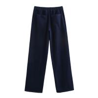 Estilo nuevo Ropa de mujer Chaqueta vaquera a rayas con patchwork Jeans decorados con cinturón lateral - details 4