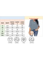Blusa de verano para mujer, camisa de manga corta con cuello en v, ligera, acampanada, elegante, 3/4 - details 0