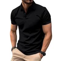 Polo de verano liso de color para hombre, camisetas de manga corta con botones de solapa para hombre, ropa de calle informal, camisetas ligeras para correr - details 0