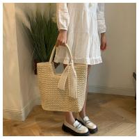 Bolso de hombro tejido hecho a mano Vintage para playa para mujer, bolsas de compras de rafia y ratán, bolsos bohemios para mujer, bolsos informales para viajes y vacaciones de verano - details 10