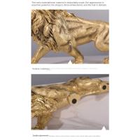 Adorno de resina del rey león dorado, estatua de Animal de escritorio para el hogar y la Oficina, accesorios de decoración para sala de estar - details 3