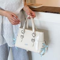 Bolsos de hombro con cinta de gama alta para ocio, mochila versátil de cuero PU con pajarita, bolsos de mano dulces de gran capacidad para mujeres y estudiantes - details 13