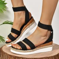 Zapatos de tacón de cuña de verano para mujer, sandalias informales a la moda para mujer - details 3