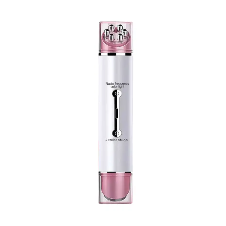 Dispositivo de Lifting Facial eléctrico EMS RF terapia, adelgazamiento Facial, vibración, doble mentón, en forma de V, máquina de levantamiento de mejillas con masajeador de ojos - 1