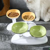 Cuenco ajustable para mascotas de gran capacidad, cuenco desmontable para base alta para gatos, cuenco doble de plástico, cuenco de alimentación para comida de perros, gatitos y cachorros - details 4