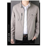 Chaqueta Ligera de Primavera para Hombres Ajuste Delgado, Corte Casual, Material de Poliéster, Cierre de Cremallera, Ideal para Trabajo y Uso al Aire Libre - details 4