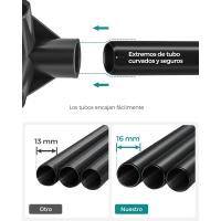 Armario Plegable de Tela 4 Barras, 4 Bolsillos Laterales, Almacenamiento, Negro RYG094B02 - details 31