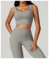 Ropa interior deportiva con espalda cepillada para mujer, sujetador de Yoga antigolpes, camisetas sin mangas transpirables de secado rápido para correr, entrenamiento, ocio y Fitness - details 11