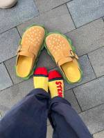 Hamburguesa bolsa de suela gruesa cabeza media zapatillas ropa de verano para mujer. - details 6