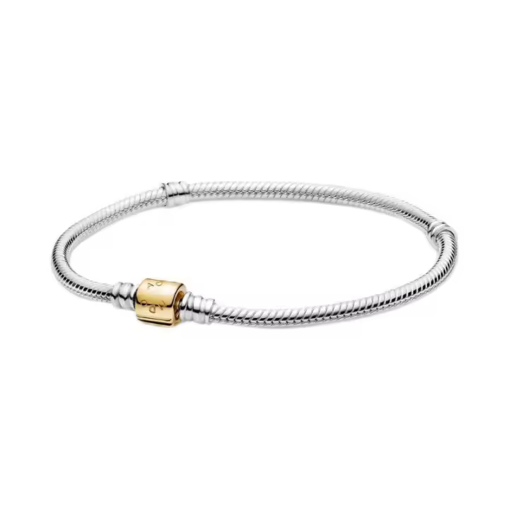 Pandora chapado en cobre blanco grueso plata oro rosa hueso de serpiente pulsera AMOR amor pulsera - 1