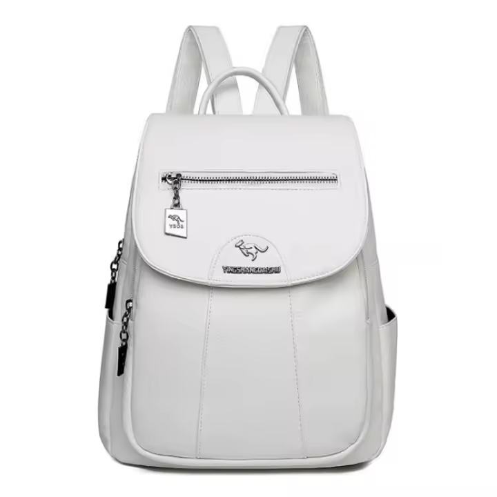 Mochila De Cuero Suave Para Mujer En 5 Colores Bolsa De Hombro Vintage Casual Viaje Mochila De Escuela Bolsa Para Damas - 1