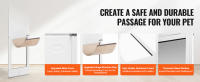 SucceBuy Puerta para Perros para Puerta Corredera de Vidrio, Marco de Aluminio Vidrio Templado para Perros de Tamaño Mediano con Solapa y Cerradura de Estructura de Bisagra - details 1