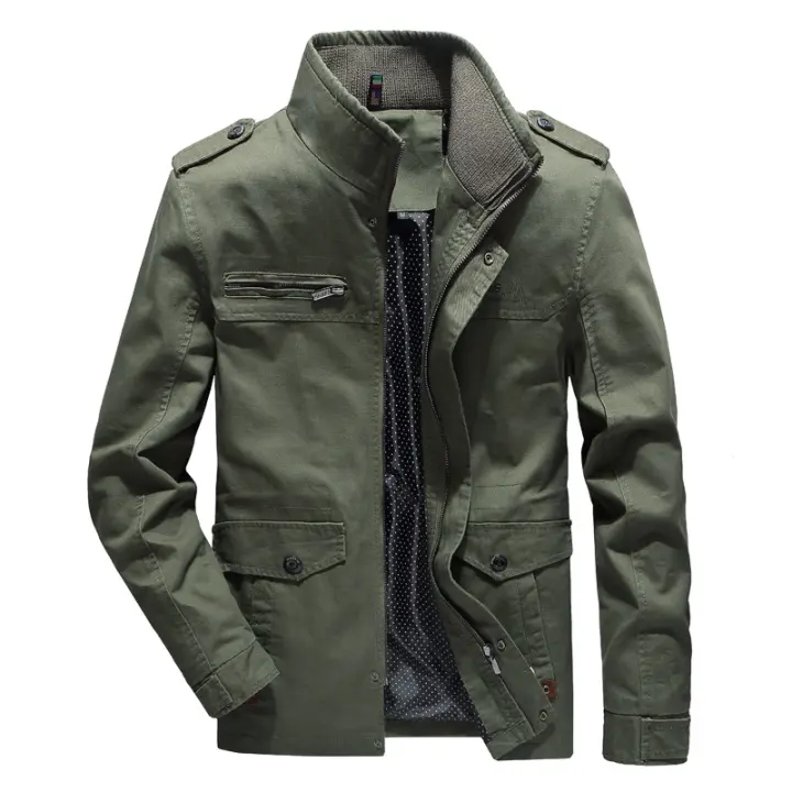 moda masculina, chaqueta lavada para hombre, abrigo cargo - 1
