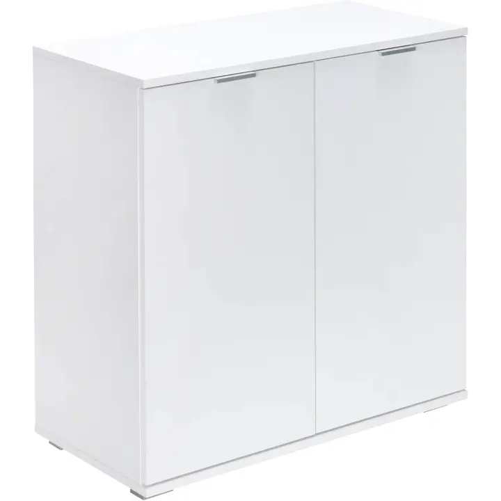 Dormitorio 71x74x35cm Mueble Oficina 2 Puertas Madera Roble Armario Almacenaje - 1