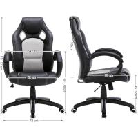 Silla de Escritorio de Oficina Ergonómica Regulable con Ruedas, Azul, 79 x 65 x 33 - details 18