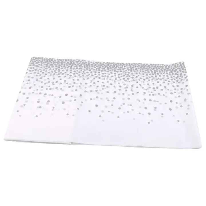 Mantel de 137x274cm Cubierta de Mesa de Puntos Negros Bronceados Ideal para Fiesta de Cumpleaños, Boda, Navidad - 1