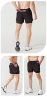 Pantalones de Carrera para Hombres Secado Rápido Doble Capa Negro Ideal para Fitness y Entrenamiento de Bodybuilding - details 6