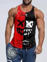 Chaleco deportivo para hombre, camiseta holgada de moda sin mangas para Fitness, camiseta Retro de gran tamaño con cuello redondo, camiseta de manga corta, camiseta sin mangas 2Xs-6Xl - details 8