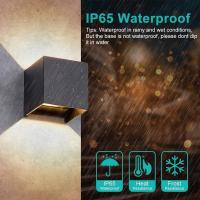 RXUNS Lámpara de Pared LED de Aluminio Impermeable 3.9" 12W 3000K Blanco Cálido Moderno para Interiores y Exteriores - details 3
