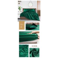 Juego de Ropa de Cama de Seda de Imitación de Cuatro Piezas Color Sólido Estilo Europeo Americano - details 18