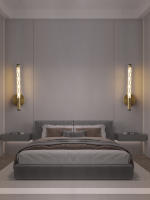 Lámpara de pared LED ahuecada minimalista moderna, lámpara de pared de fondo dorada para dormitorio, iluminación interior, nueva - details 1