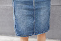 Falda Vaquera Mujer 2025 Primavera - Falda Tubo Ajustada con Abertura Trasera, Denim Elástico de Alta Calidad, Corte A-Line Mid-Length para Estilo Casual o Elegante - details 35