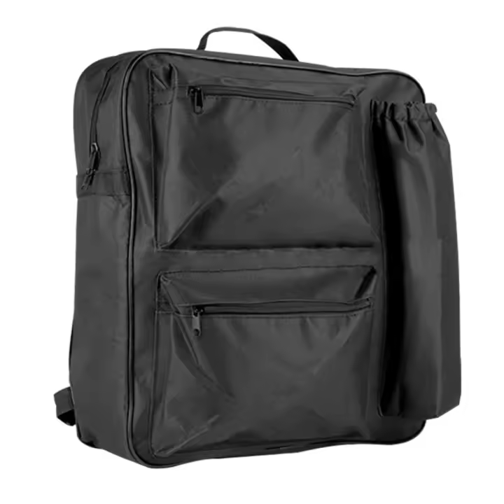 Bolsa de almacenamiento trasera para silla de ruedas con múltiples bolsillos, bolsa colgante portátil impermeable para silla de ruedas, resistente al desgaste con hebilla - 1