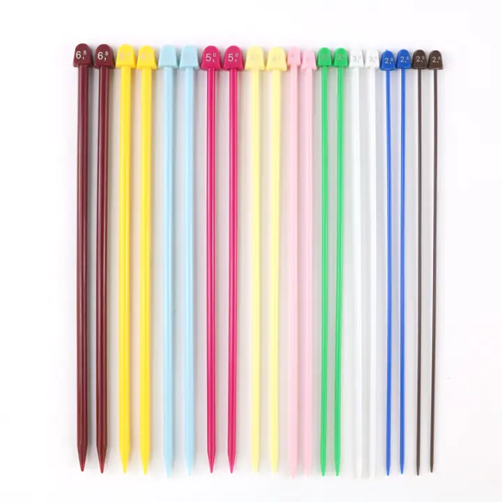 Agujas de Punto Multicolor para Manualidades DIY 20Pcs Herramientas de Tejido de Suéter Accesorios de Artesanía Hecho de Metal y Plástico - 1
