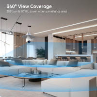 Lenovo Cámara de Vigilancia Inteligente IP WiFi 3MP E27 Bombilla Monitoreo de Video Interior - details 1