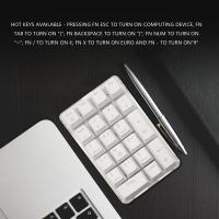 Teclado numérico mecánico retroiluminado blanco, 21 teclas, interruptor azul cereza, PC de escritorio, portátil - details 1