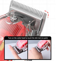 Kemei-cortadora de pelo eléctrica transparente para hombre, cortadora de pelo ajustable, recargable, profesional, para Barba - details 1