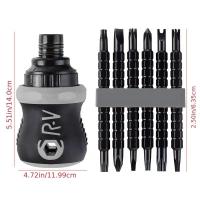 Llave de destornillador de doble cabeza en forma de cruz kit retráctil herramienta ahorradora de trabajo multi-funcional Triángulo de flor de ciruelo - details 4