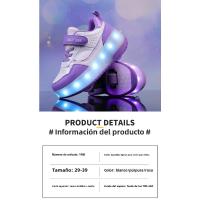 Nueva Moda Cool Zapatos Que Emiten Luz Zapatos De La Mafia Patines De Ruedas Extraíbles - details 1