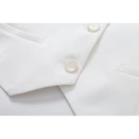 OUWU- Zevity, Moda Para Mujer, Diseño De Flores Con Un Solo Pecho, Chaleco Blanco Con Cuello Halter, Chaqueta De Oficina Para Mujer, Chaleco Corto Sin Mangas, Tops - details 8