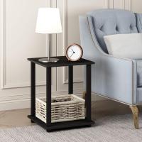 Mesa Auxiliar Simplista, Madera compuesta, Espresso/Negro, 2 Unidades - details 39