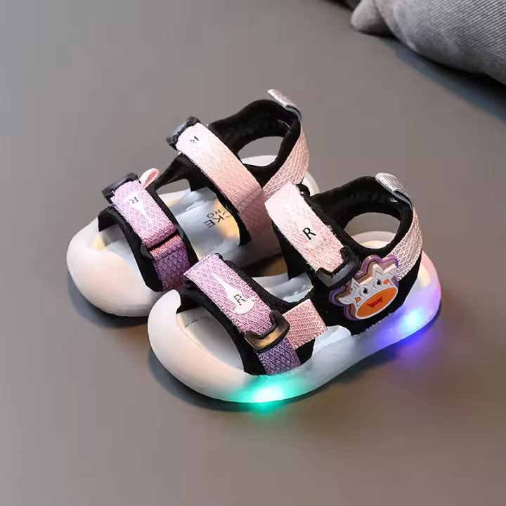 Sandalias de Dos Pies para Bebé 0-3 Años Zapatos de Playa para Niños y Niñas Moda de Verano Ligera - 1