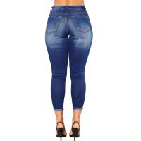 Pantalones vaqueros de cintura alta para mujer, pantalones vaqueros desgastados y rasgados, moda coreana nueva - details 11